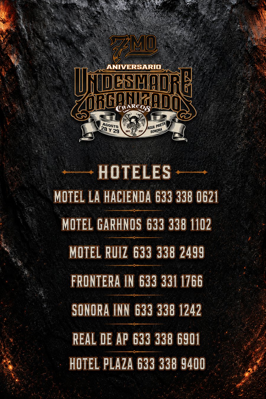 Hoteles recomendados para el 7mo Aniversario CHARCOS